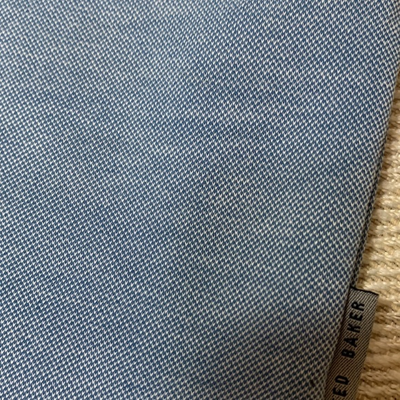 TED Baker London polo shirt shirt sleeve contrasting collar men’s sz 3 - Picture 8 of 13